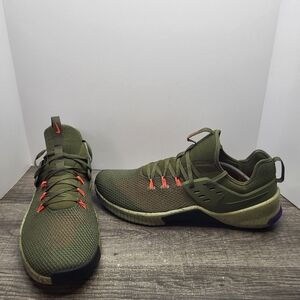 Nike Free x Metcon Men's Size 14 Olive Neon Orange AH8141-342 Training Shoes